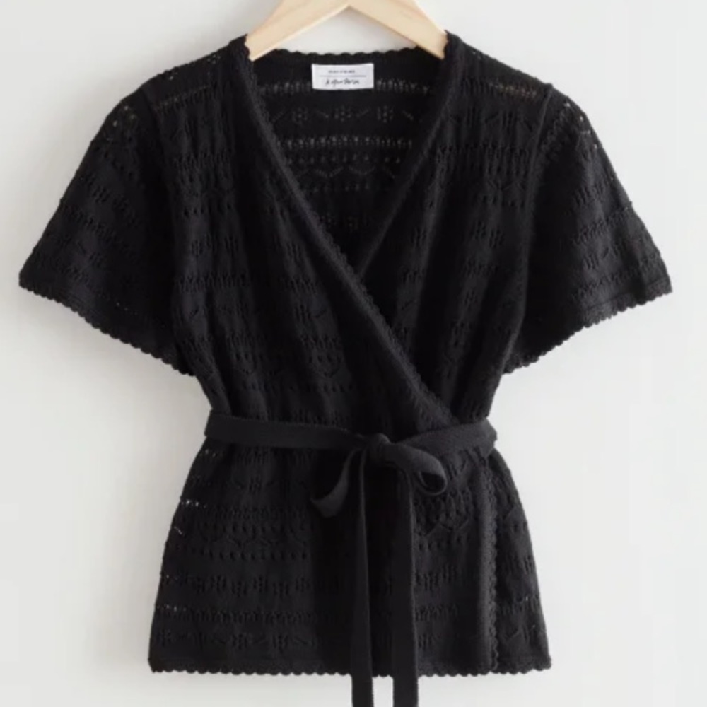 Moving Sale: NWOT & Other Stories Pointelle Wrap Knit Top
